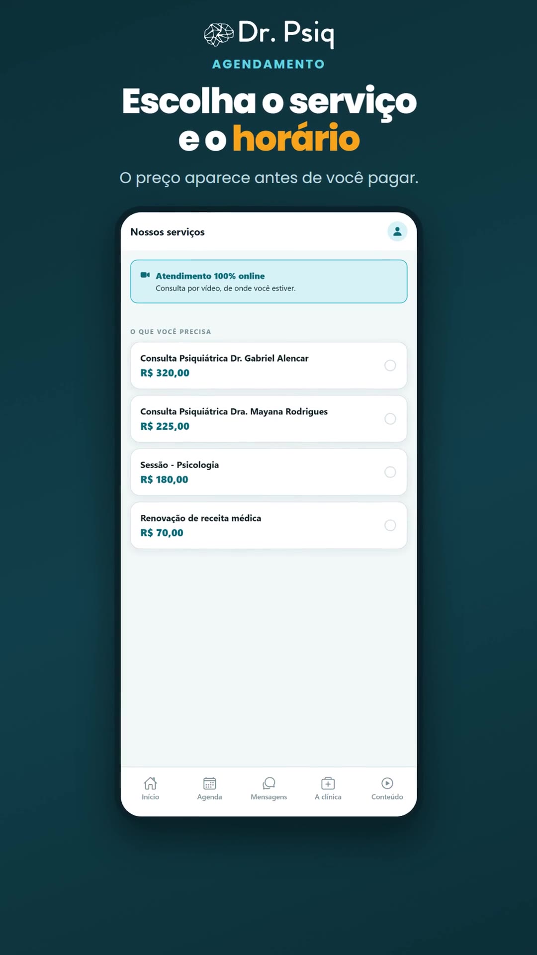 Clube de benefícios Dr Psiq — 20% de desconto